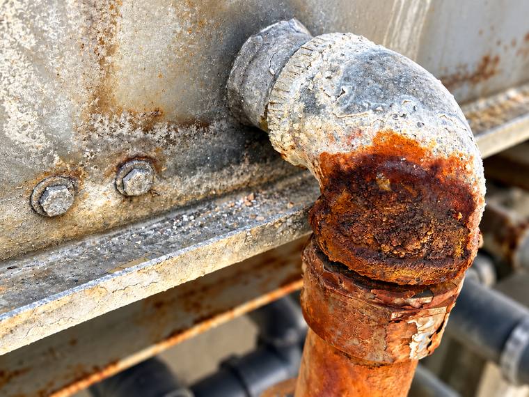 Corrosion and scale on piping